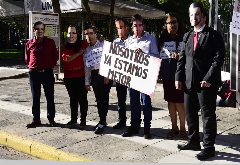 Manifestación contra el nepotismo, en enero pasado.