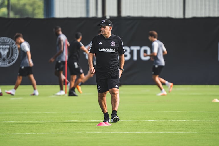 Gerardo 'Tata' Martino, en su primer entrenamiento con el Inter Miami