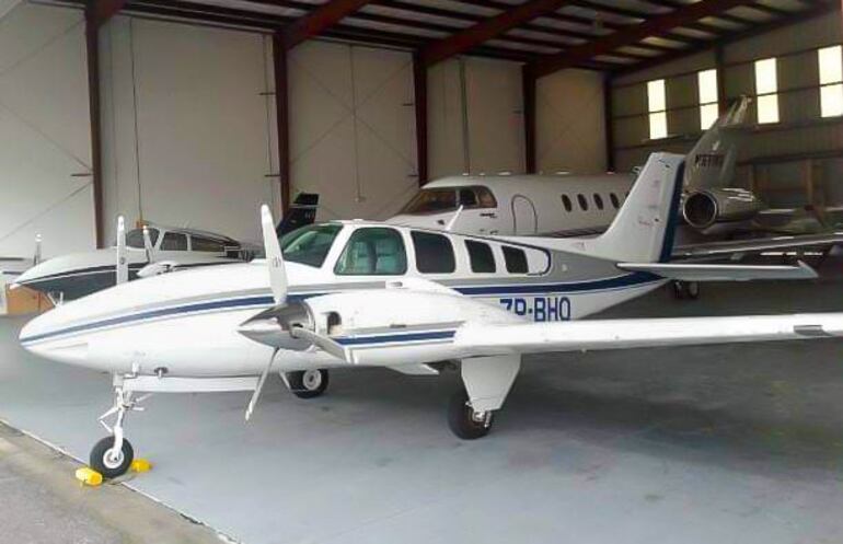 Esta es la avioneta que pertenecía a la empresa del diputado Erico Galeano y que habría servido de transporte a dos presuntos narcos investigados en el operativo A Ultranza.
