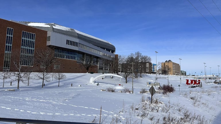 Iowa cubierta de nieve el lunes 15 de enero de 2024. Una ola de frío cubre gran parte de EEUU (EFE)
