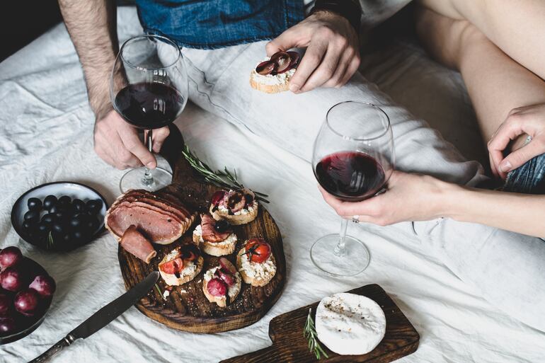 Snacks en casa.