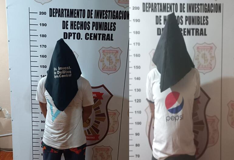 Dos presuntos asaltantes fueron detenidos por personal del departamento de Investigación de Central.