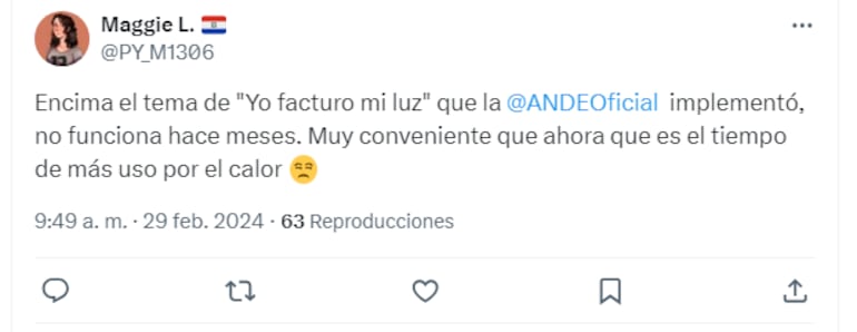 Usuarios de la ANDE se quejan por aumento de consumo de energía eléctrica.