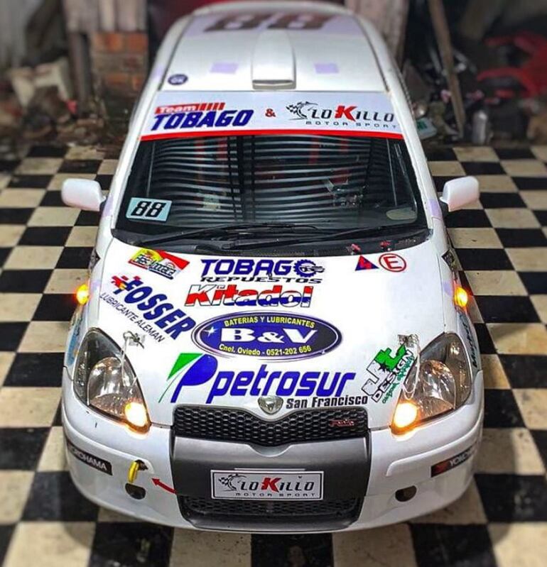 Arnaldo Duarte y Jony Martínez, con este Toyota Vitz RS, competirán en la RC4B.