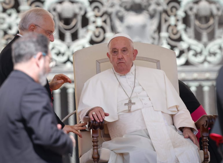 El papa Francisco, durante su audiencia pública este miércoles.