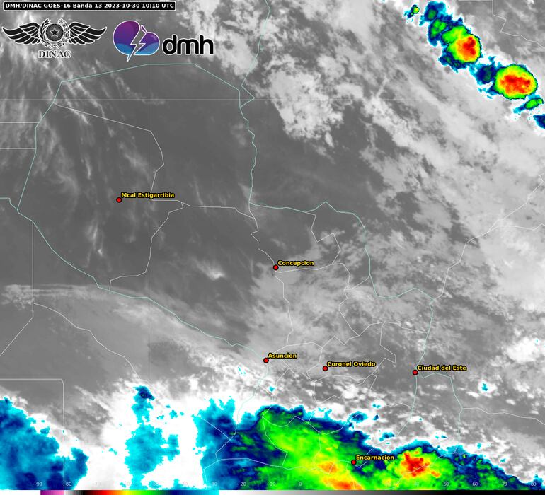 Imagen satelital de la alerta.