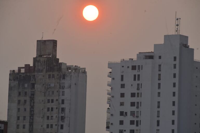 Vista del cielo desde Asunción.