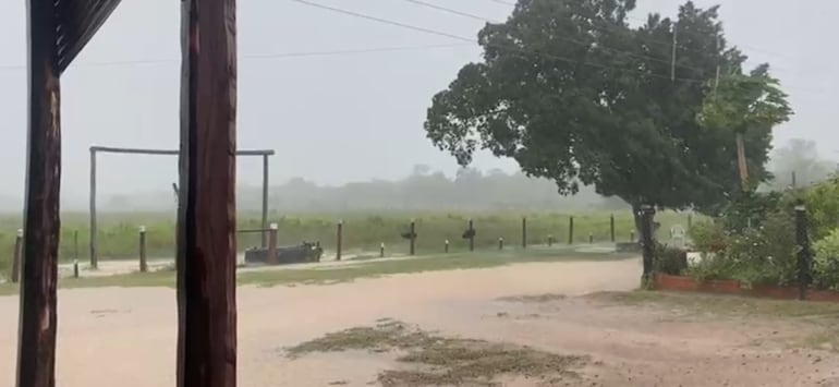 Lluvia registrada en un establecimiento ganadero de la zona de Fuerte Olimpo, donde completó 40 mm.