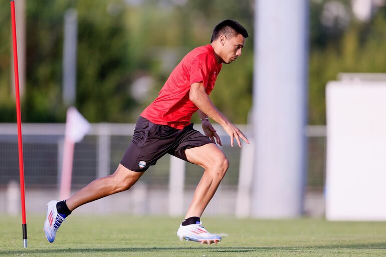 Diego Alexander Gómez, ayer en la práctica de la Sub 23.