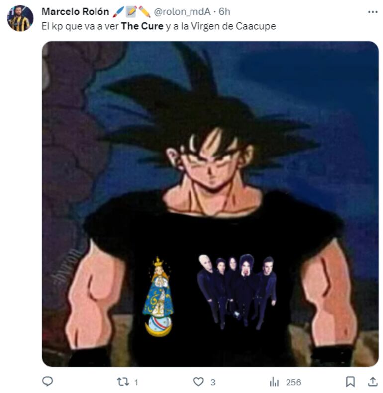 Memes que usuarios de redes sociales compartieron sobre el concierto de The Cure que se realizará el 7 de diciembre en el anfiteatro José Asunción Flores de San Bernardino, un día antes de las festividades de la Virgencita de Caacupé.