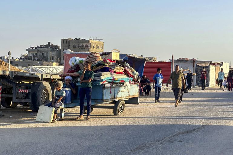 En la imagen, vista del campamento de Al Mawasi, en el sur de Rafah, en la Franja de Gaza.