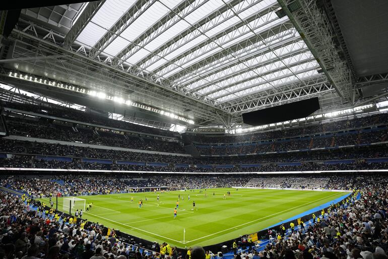 Fotografía del estadio Santiago Bernabéu antes del comienzo de un partido de la jornada 4 de LaLiga entre el Real Madrid y Getafe.