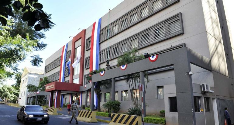 La sede central del Ministerio Público, en Asunción.