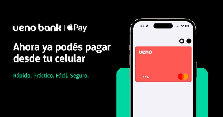 Apple Pay llega a Paraguay de la mano de ueno bank y Mastercard facilitando los pagos digitales en distintos comercios.