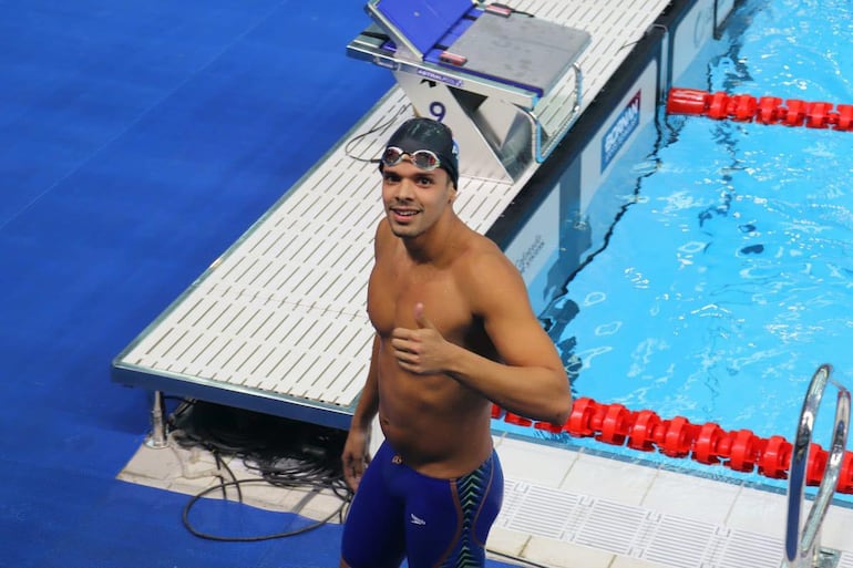 El nadador  Matías Eduardo López Chaparro (27 años), puesto 13 en los 200 metros estilo espalda, hoy compite nuevamente.