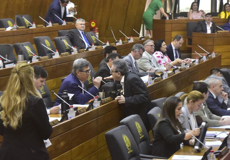 Tensión entre diputados colorados se agudiza en cada sesión.