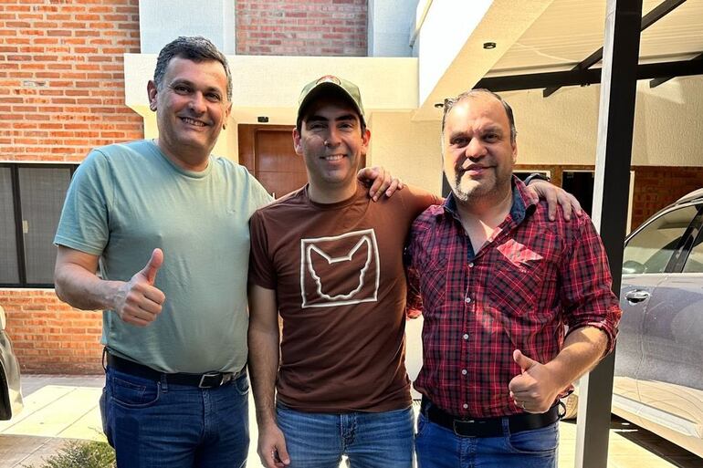 Diputado Édgar Olmedo, gobernador Marcelo Soto y el senador Mario Varela.