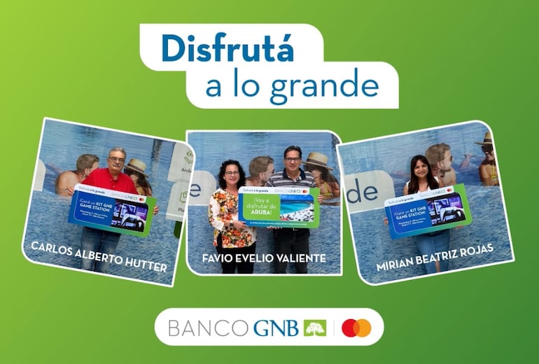 La promo “Disfrutá a lo grande” del Banco GNB y Mastercard ya tiene a sus primeros ganadores.