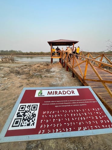 Mirador del Fortín Militar Isla Po´i, uno de los fortines mejor conservados del Chaco y ex puesto de comando del Mariscal José Félix Estigarribia.