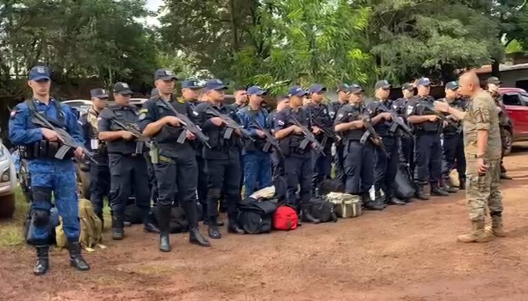 Robo al BNF de Natalio: Policía convoca a refuerzos para rastrillaje en el noreste en busca de los asaltantes.