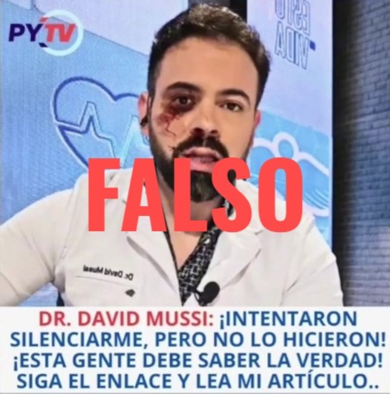Falsa agresión al doctor David Mussi.