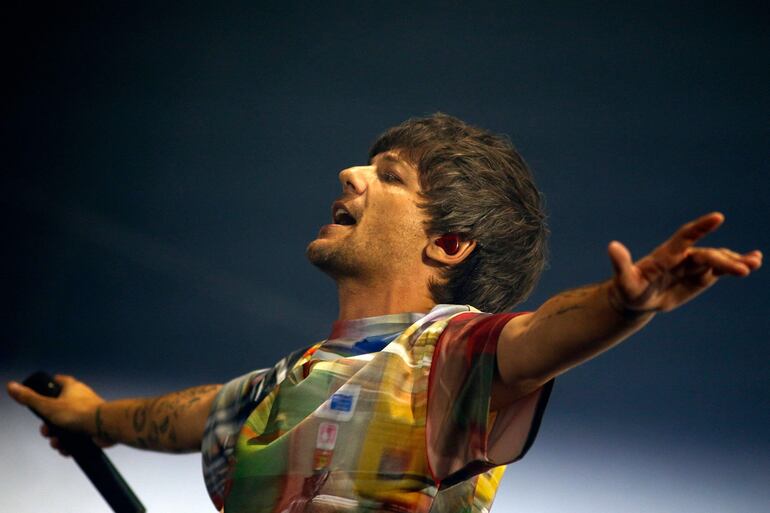 Louis Tomlinson durante el show ofrecido en Brasil, el pasado 11 de mayo.