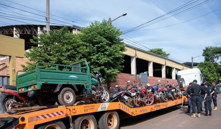 Unas 45 motocicletas fueron decomisadas en 30 minutos.