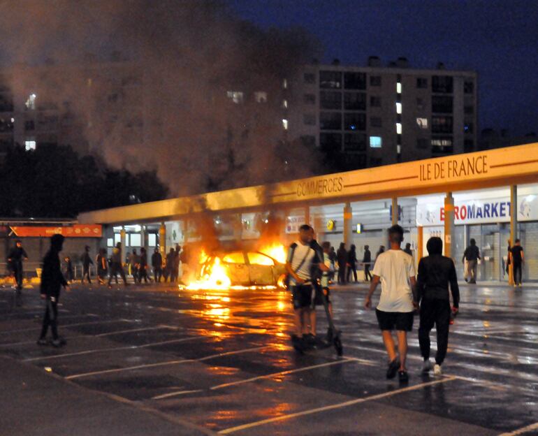 Disturbios en toda Francia por la muerte de Nahel. Besançon, 29 de junio de 2023.