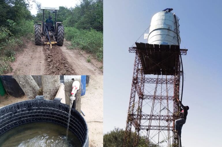 Los colonos logran recibir en sus viviendas el agua a través de cañerías.