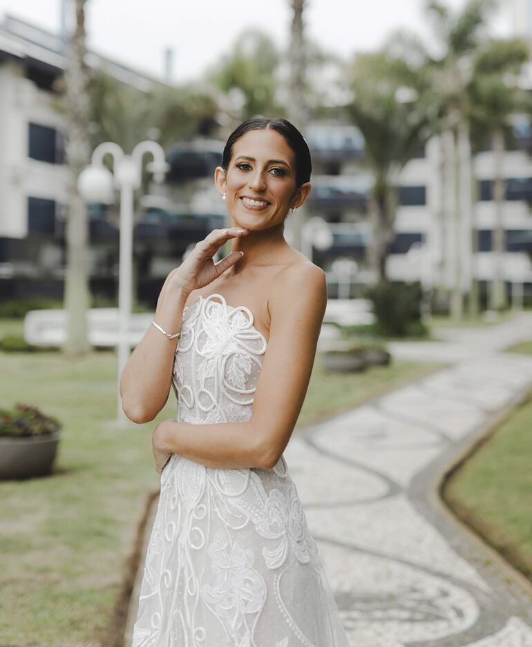 Divina en el día de su boda Estefanía Villate Urbieta.