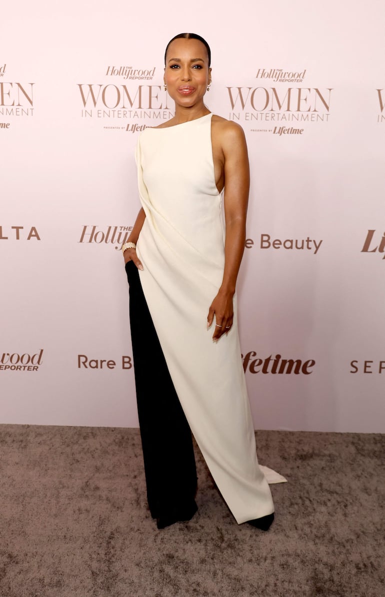 Kerry Washington llegando a la gala del Hollywood Reporter's Annual Women In Entertainment en Beverly Hills. (Amy Sussman/Getty Images/AFP)

