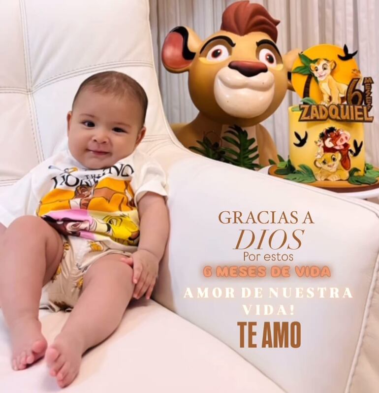 Zadquiel Romero ya cumplió seis meses de vida. (Captura de la historia de Instagram de Gabriela Miskinich)