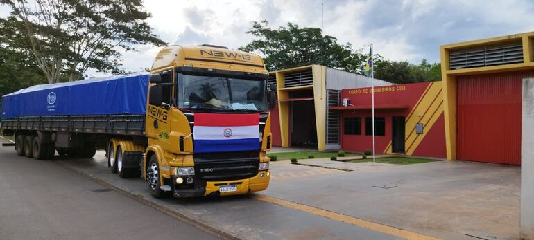 Llegan los primeros donativos de Paraguay a Rio Grande do Sul.