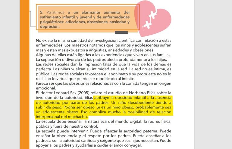 Página 20 del manual para docentes y orientadores  de "12 Ciencias para la educación de la sexualidad y la afectividad en la escuela", de María Judith Turriaga, editorial Verus, edición 2022.