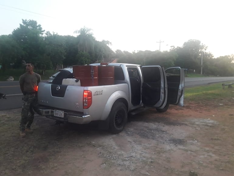 La marihuana estaba oculta en tambores de combustible.