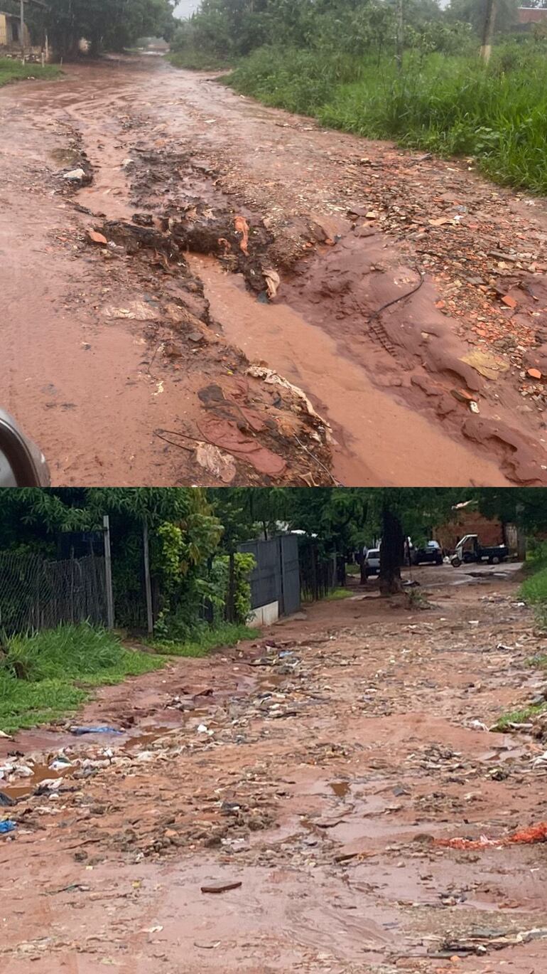 Caminos de Tierra y ripios en estado de abandono