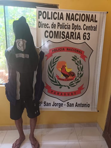 El presunto ladrón, Wiliam Ariel Amarilla Ramírez, quien habría  ingresado a la casa de un funcionario de la Municipalidad de San Antonio.