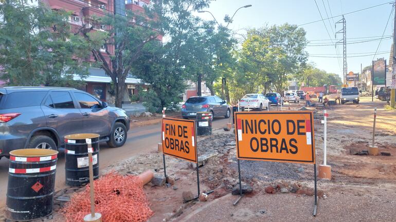 Cierres por obras sobre la avenida Mariscal López.