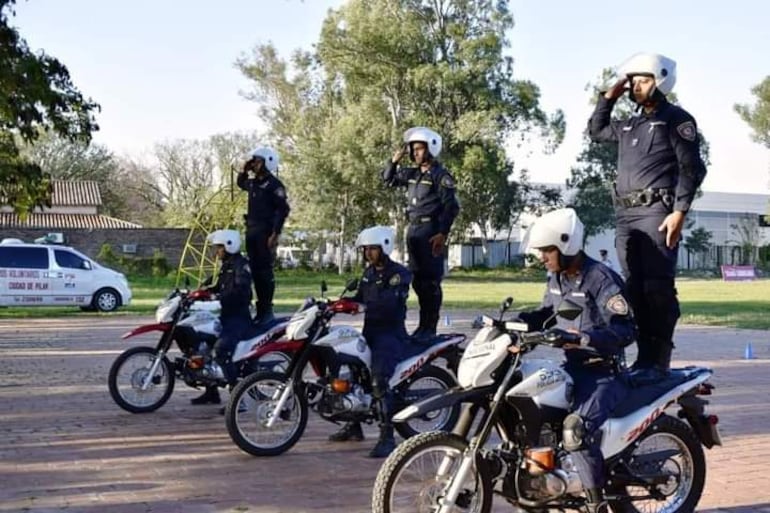 La Unidad Táctica Operativa Motorizada de la Policía Nacional ya están por las calles de Pilar.