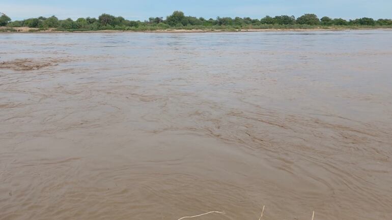 La Comisión del Pilcomayo sobrevoló la zona del río para verificar el ingreso de las aguas.