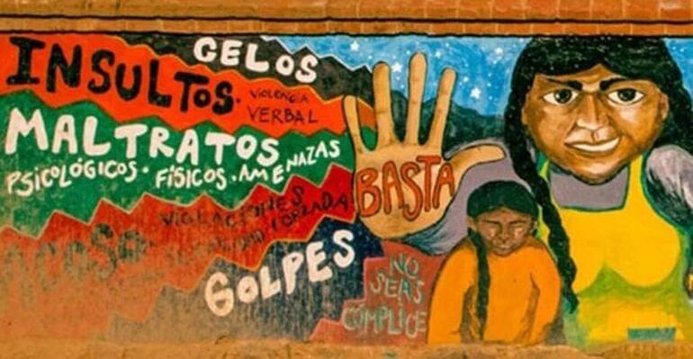 Mural contra la violencia machista.