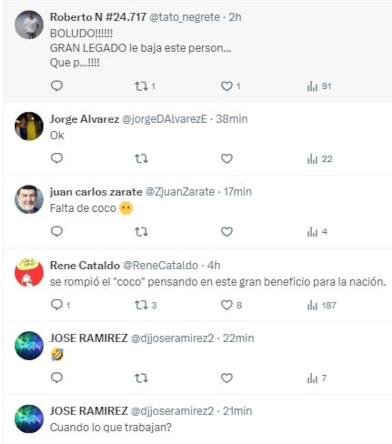 Más reacciones sobre la ley de Afara.