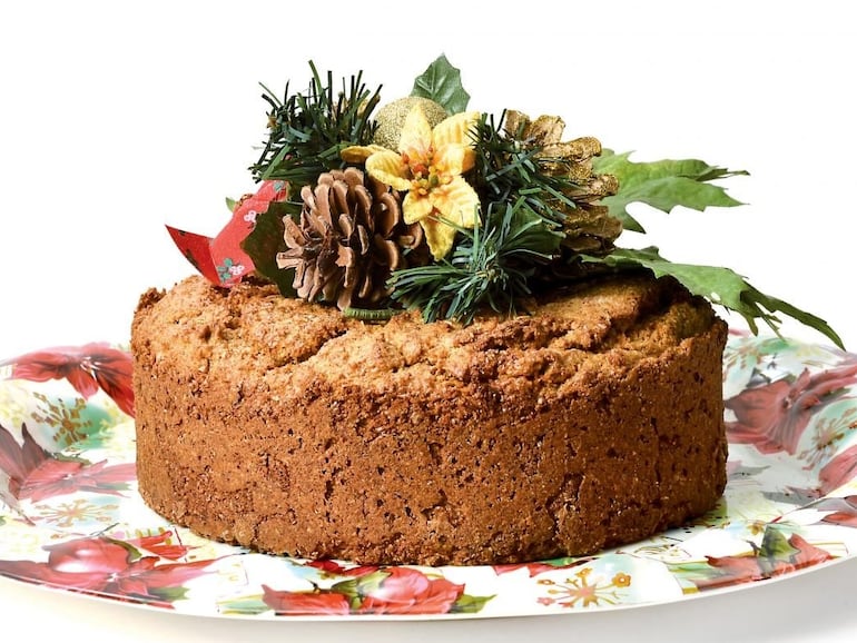 Budín de Navidad dietético.