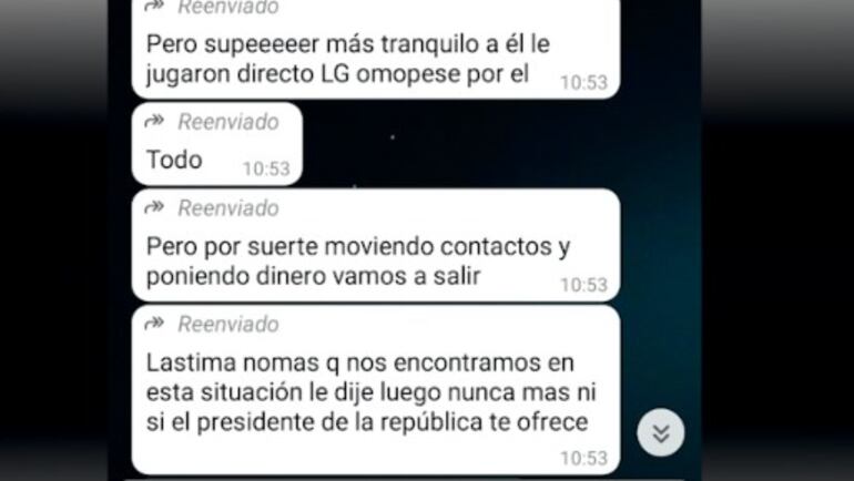 Esto dice uno de los chats filtrados por la Fiscalía en el marco de una causa  penal abierta por el robo de 300 cabezas de ganado.