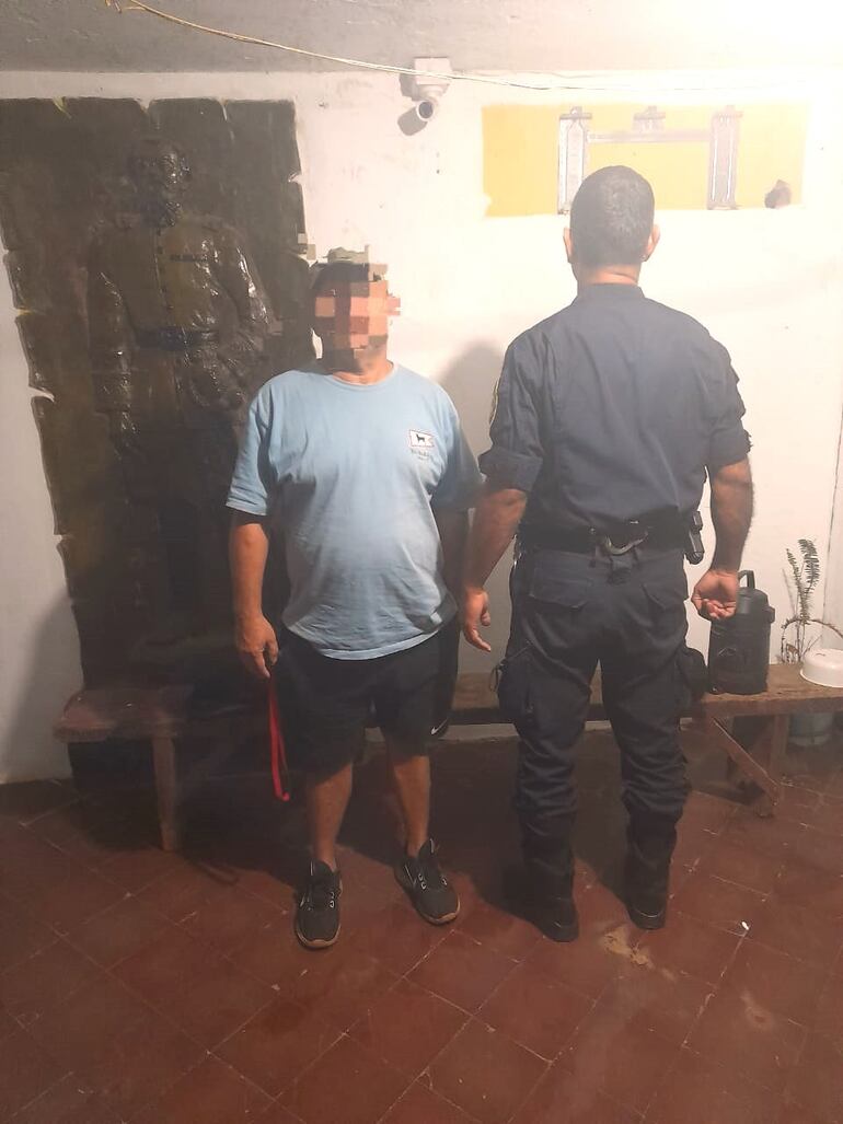 El detenido durante operativo Año Paha 2023, Gustavo Rojas.