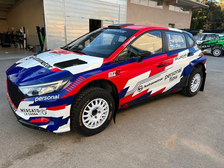 Hyundai i20 N Rally2 que será utilizado por Miki Zaldívar en la WRC2 Master Cup.