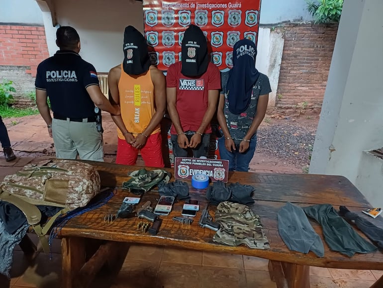 Golpe frustrado: Policía intercepta a banda armada antes de un presunto asalto en Guairá