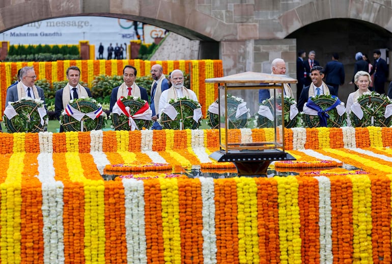 G20 rinden tributo a mahatma Gandhi.