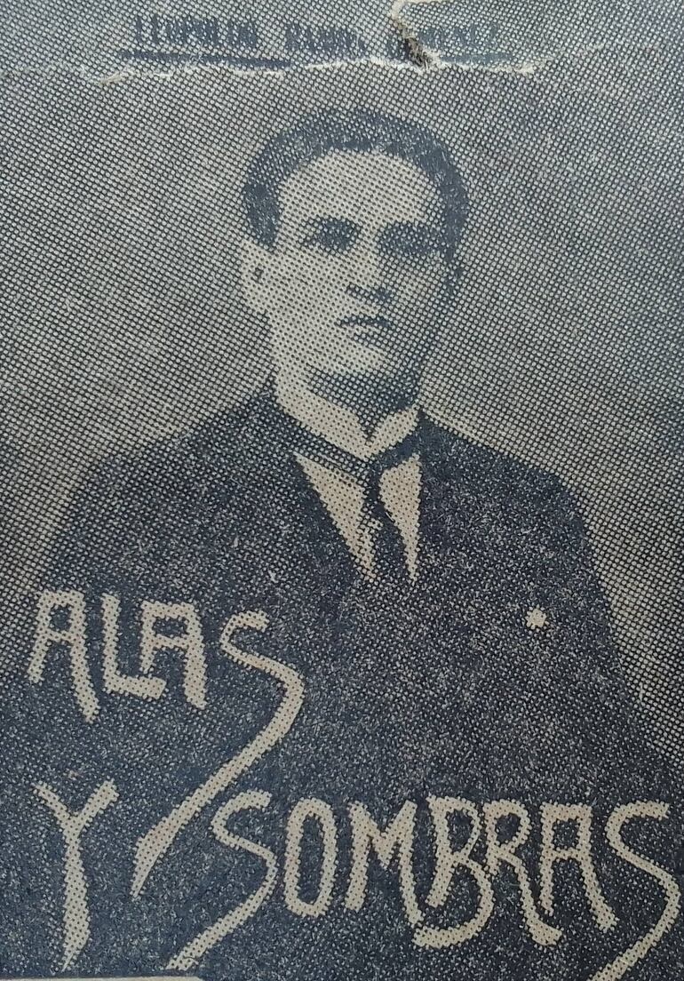 Leopoldo Ramos Giménez en la portada de Alas y sombras (1919)