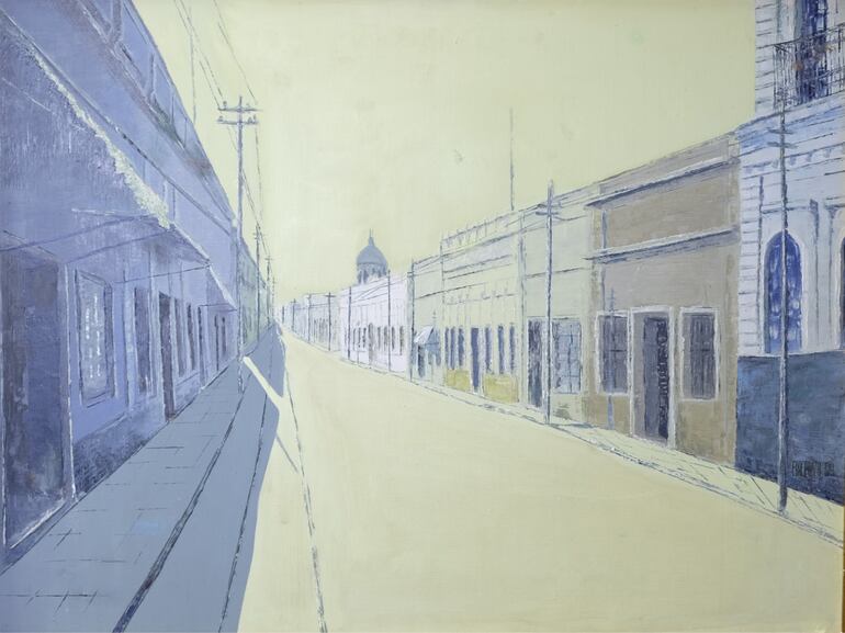 Esperanza Gill: Vista de Asunción de principios del siglo XX. Calles Palma y 14 de Mayo (1980).